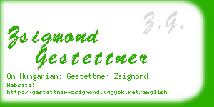 zsigmond gestettner business card